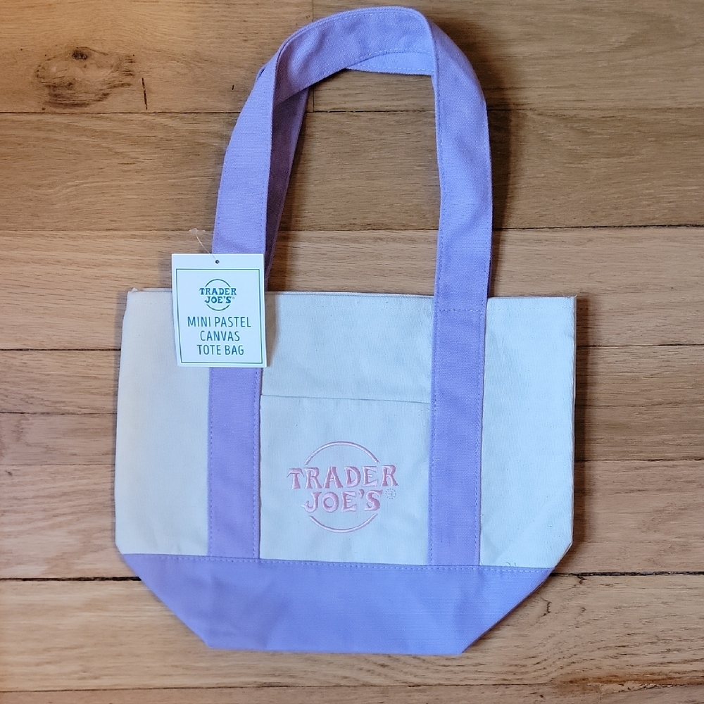 Trader Joe's Mini Tote Pastel PURPLE